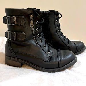 Bamboo Women’s Black Combat Boot